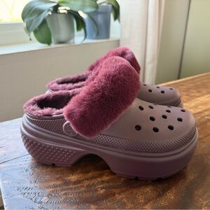 Crocs Stomp Lined Clogs 'Dark Cherry'